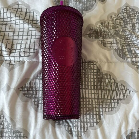 Starbucks Other - Starbucks Pink Bling Berry Blast 2022 Cold Cup Studded Venti Tumbler 24oz NEW